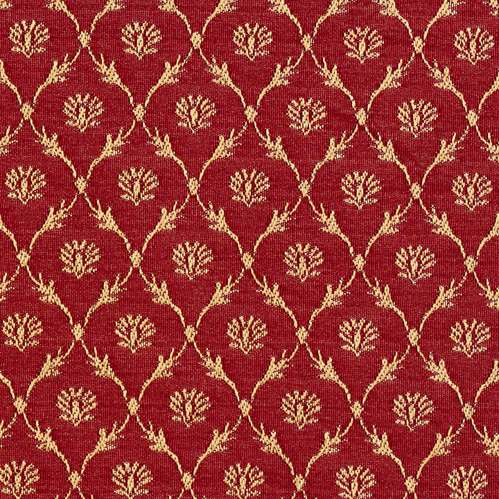 2643 Crimson/Trellis by Charlotte Fabric Uptown Jacquards VI 100% Woven Polyester Asia Exceeds 70,000 Wyzenbeek Rubs (Heavy Duty) Horizontal: 1.5" x Vertical: 1.5" 54 Inches - Fabric Carolina -