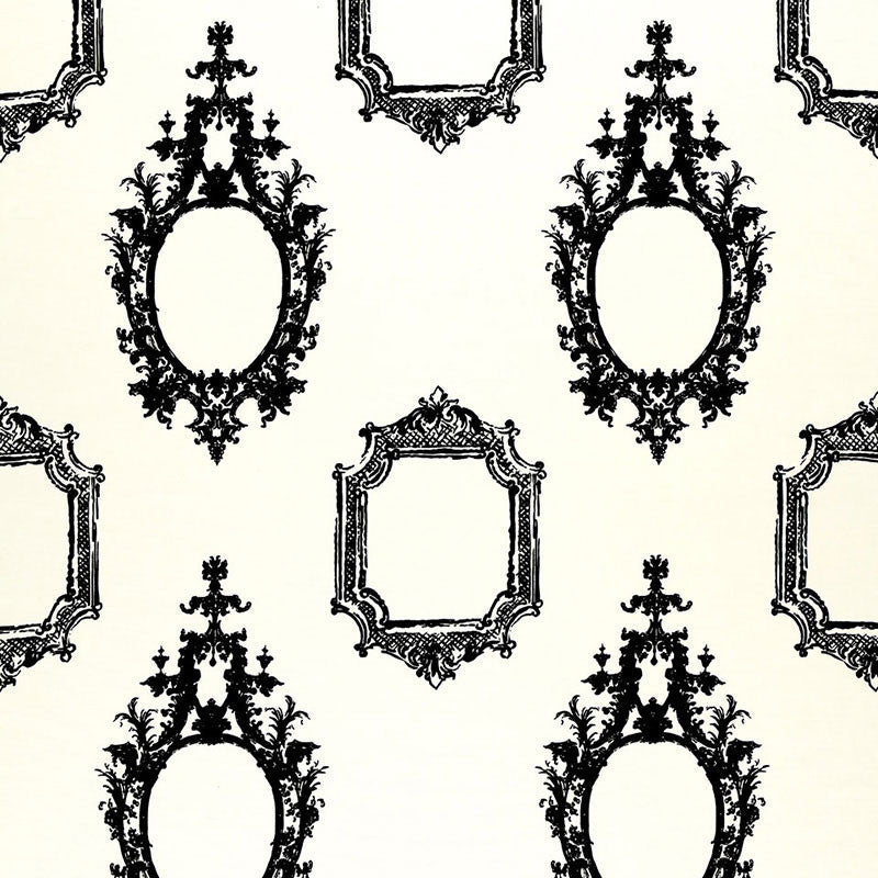 Go Baroque Ebony On Ivory 2644250 by Schumacher Fabric DW-SPRING 2006 PRINTS See Sample UNITED STATES OF AMERICA NOT APPLICABLE </p><p>Repeat: Horizontal: 27" (69CM) and Vertical: 32" (81CM) 54" WIDE (137CM) - Fabric Carolina -
