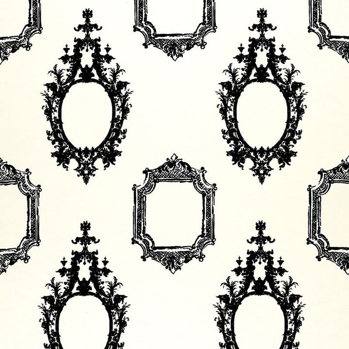 Go Baroque Ebony On Ivory 2644250 by Schumacher Fabric DW-SPRING 2006 PRINTS See Sample UNITED STATES OF AMERICA NOT APPLICABLE </p><p>Repeat: Horizontal: 27" (69CM) and Vertical: 32" (81CM) 54" WIDE (137CM) - Fabric Carolina -