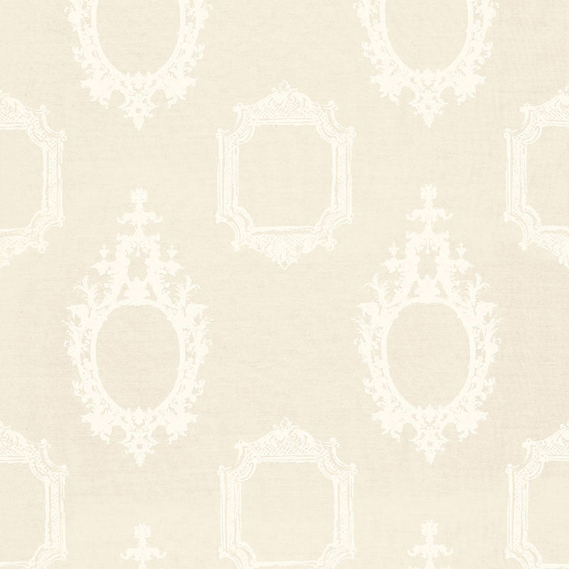 Go Baroque Cream On Natural 2644251 by Schumacher Fabric DW-SPRING 2006 PRINTS See Sample UNITED STATES OF AMERICA NOT APPLICABLE </p><p>Repeat: Horizontal: 27" (69CM) and Vertical: 32" (81CM) 54" WIDE (137CM) - Fabric Carolina -