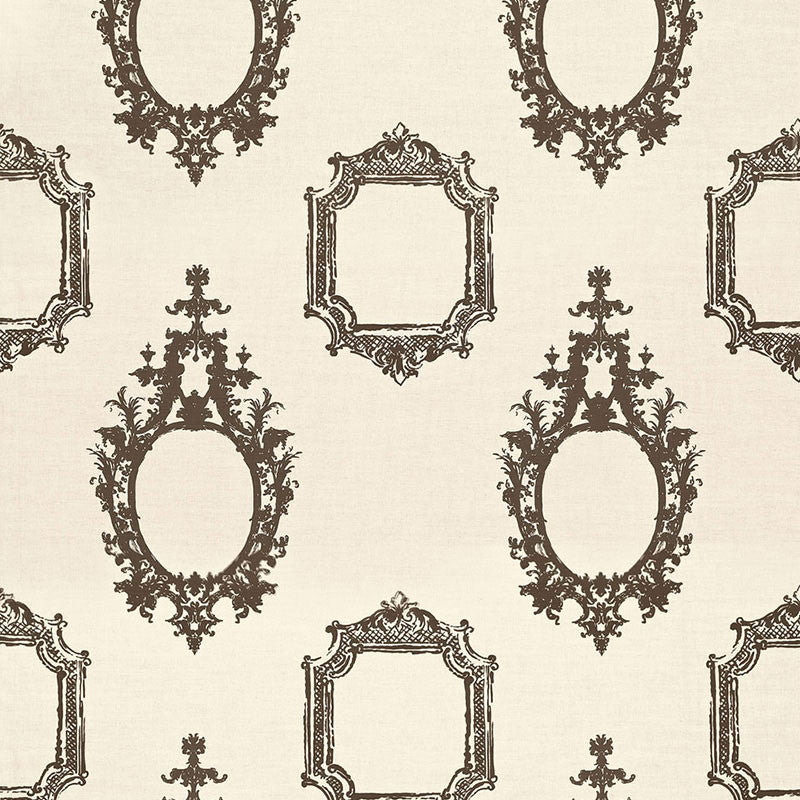Go Baroque Espresso On Natural 2644252 by Schumacher Fabric DW-SPRING 2006 PRINTS See Sample UNITED STATES OF AMERICA NOT APPLICABLE </p><p>Repeat: Horizontal: 27" (69CM) and Vertical: 32" (81CM) 54" WIDE (137CM) - Fabric Carolina -