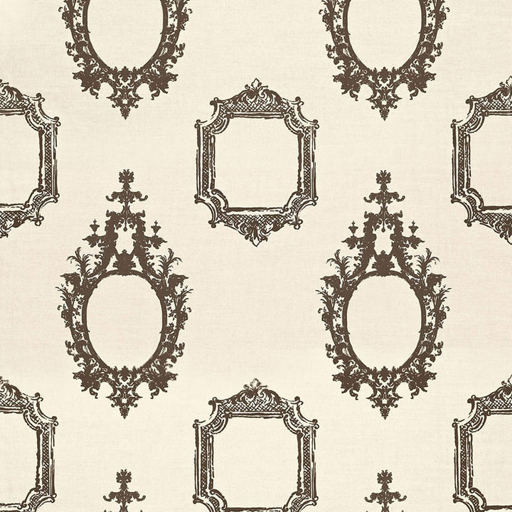 Go Baroque Espresso On Natural 2644252 by Schumacher Fabric DW-SPRING 2006 PRINTS See Sample UNITED STATES OF AMERICA NOT APPLICABLE </p><p>Repeat: Horizontal: 27" (69CM) and Vertical: 32" (81CM) 54" WIDE (137CM) - Fabric Carolina -
