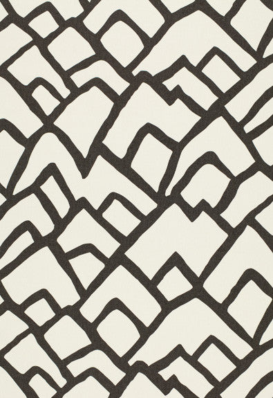 Zimba Charcoal 2644330 by Schumacher Fabric Exuberant-Prints 55% Linen, 45% Cotton - Horizontal: 27 and Vertical: 32 54 - Fabric Carolina -
