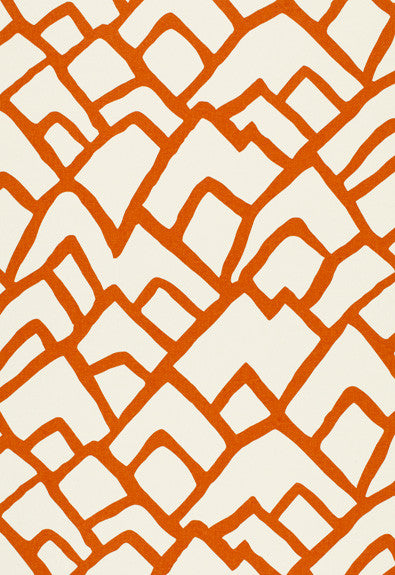 Zimba Orange 2644331 by Schumacher Fabric Exuberant-Prints 55% Linen, 45% Cotton - Horizontal: 27 and Vertical: 32 54 - Fabric Carolina -