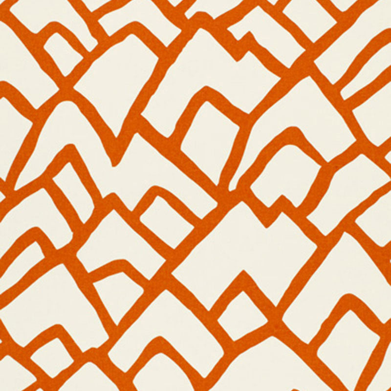 Zimba Orange 2644331 by Schumacher Designer Fabric GOOD VIBRATIONS See Sample UNITED STATES OF AMERICA - </p><p>Repeat: Horizontal: 27" (69CM) and Vertical: 32" (81CM) 54" WIDE (137CM) - Swanky Fabrics -