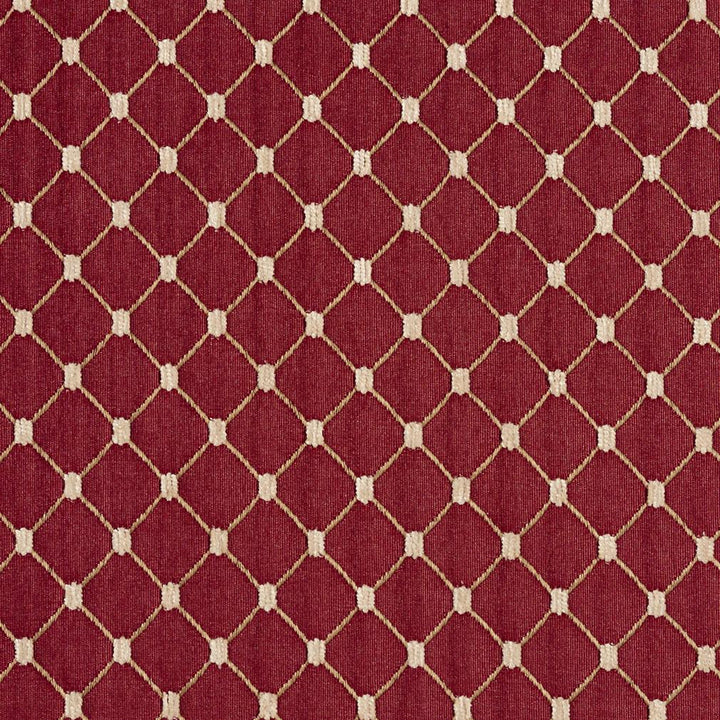 2652 Crimson/Diamond by Charlotte Fabric Uptown Jacquards VI 100% Woven Polyester Asia Exceeds 70,000 Wyzenbeek Rubs (Heavy Duty) Horizontal: 1.75" x Vertical: 1.5" 54 Inches - Fabric Carolina -