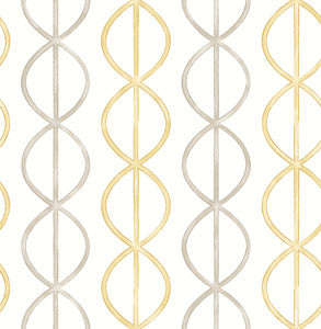 Banning Stripe Honey Geometric Wallpaper by A-Street Prints