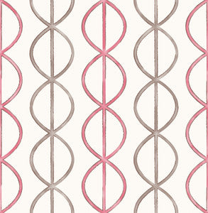 Banning Stripe Pink Geometric Wallpaper by A-Street Prints