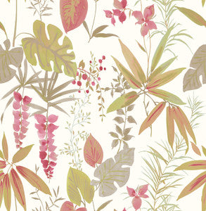 Descano Flower Pink Botanical Wallpaper by A-Street Prints
