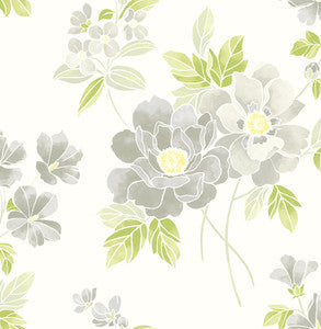 Claressa Grey Floral Wallpaper by A-Street Prints