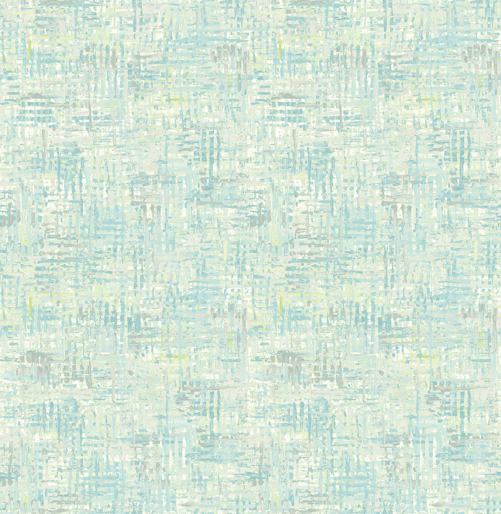 Avalon Aqua Weave Wallpaper by A-Street Prints Catalina Covers about 56.4 square feet 20.5-in by 33-ft long roll Unpasted 10.5 - Fabric Carolina -