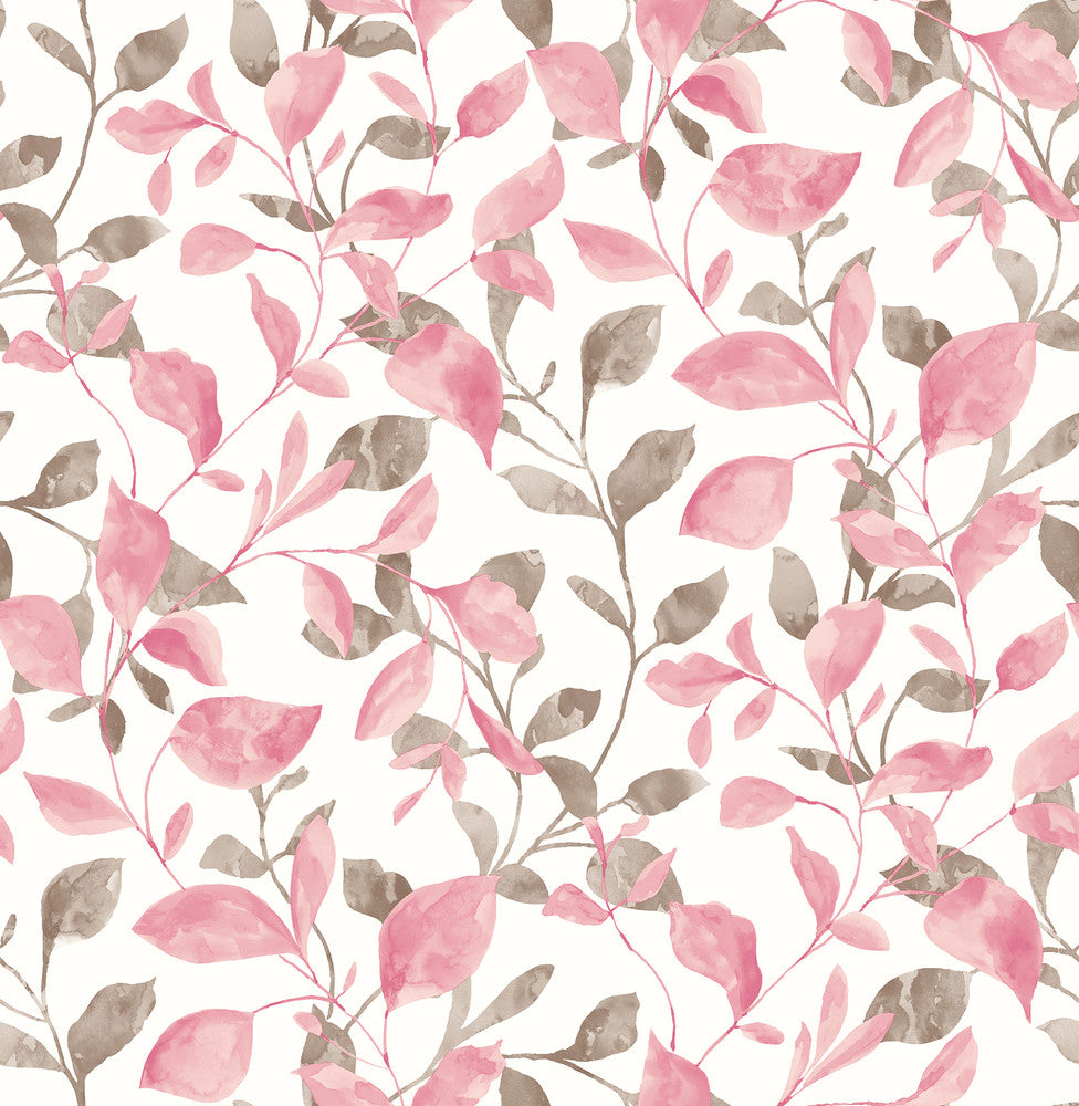 Catalina Trail Pink Vine Wallpaper by A-Street Prints Catalina Covers about 56.4 square feet 20.5-in by 33-ft long roll Unpasted 21 - Fabric Carolina -