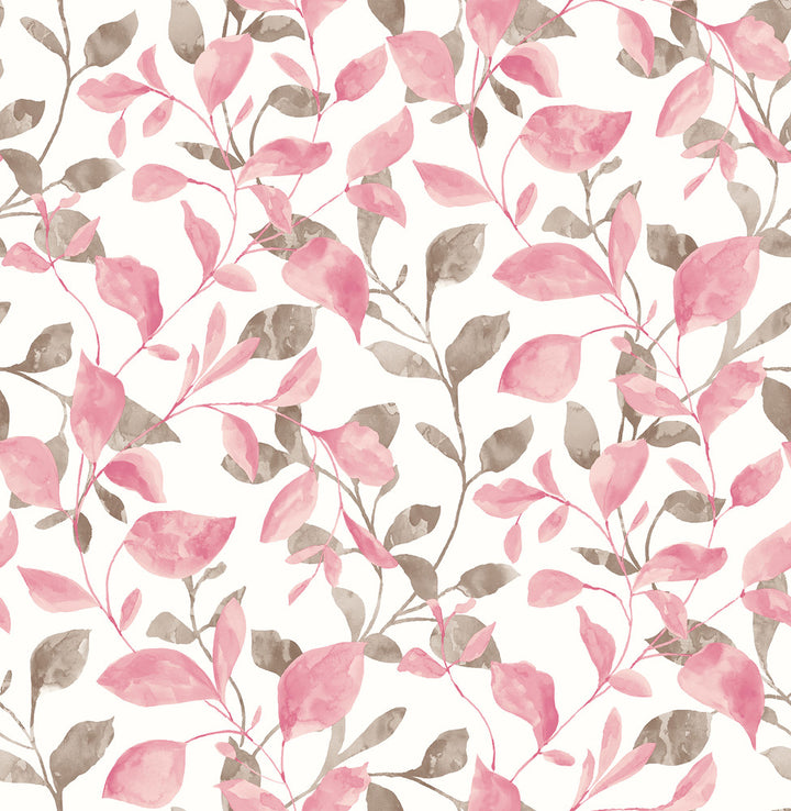 Catalina Trail Pink Vine Wallpaper by A-Street Prints Catalina Covers about 56.4 square feet 20.5-in by 33-ft long roll Unpasted 21 - Fabric Carolina -