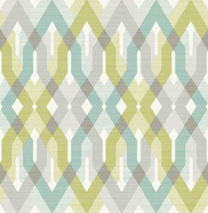 Harbour Green Lattice Wallpaper by A-Street Prints