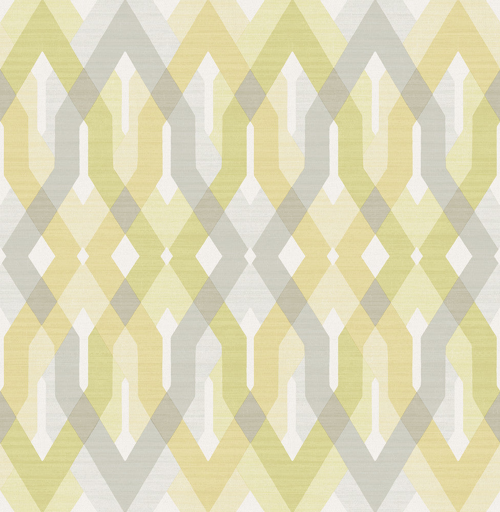 Harbour Golden Green Lattice Wallpaper by A-Street Prints Catalina Covers about 56.4 square feet 20.5-in by 33-ft long roll Unpasted 10.5 - Fabric Carolina -