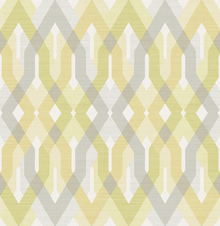 Harbour Golden Green Lattice Wallpaper by A-Street Prints Catalina Covers about 56.4 square feet 20.5-in by 33-ft long roll Unpasted 10.5 - Fabric Carolina -