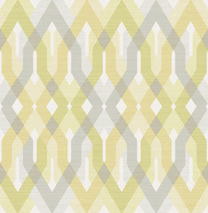Harbour Golden Green Lattice Wallpaper by A-Street Prints