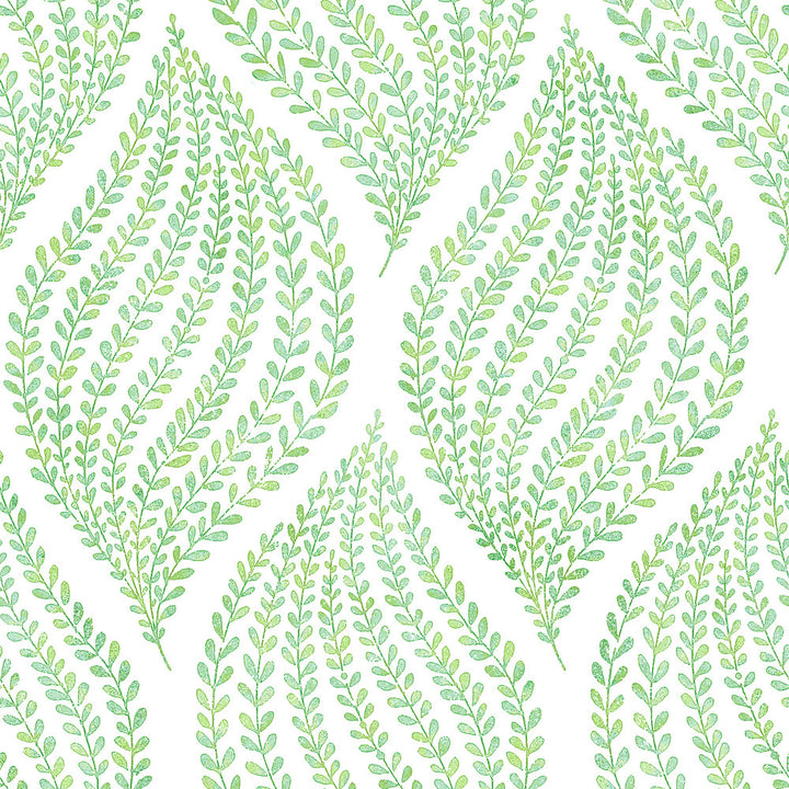 Arboretum Green Leaves Wallpaper by A-Street Prints Catalina Covers about 56.4 square feet 20.5-in by 33-ft long roll Unpasted 21 - Fabric Carolina -