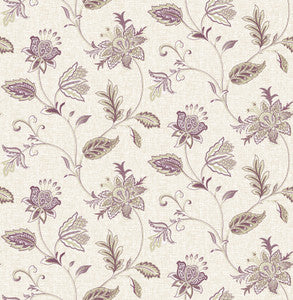 Georgette Burgundy Jacobean Wallpaper by A-Street Prints