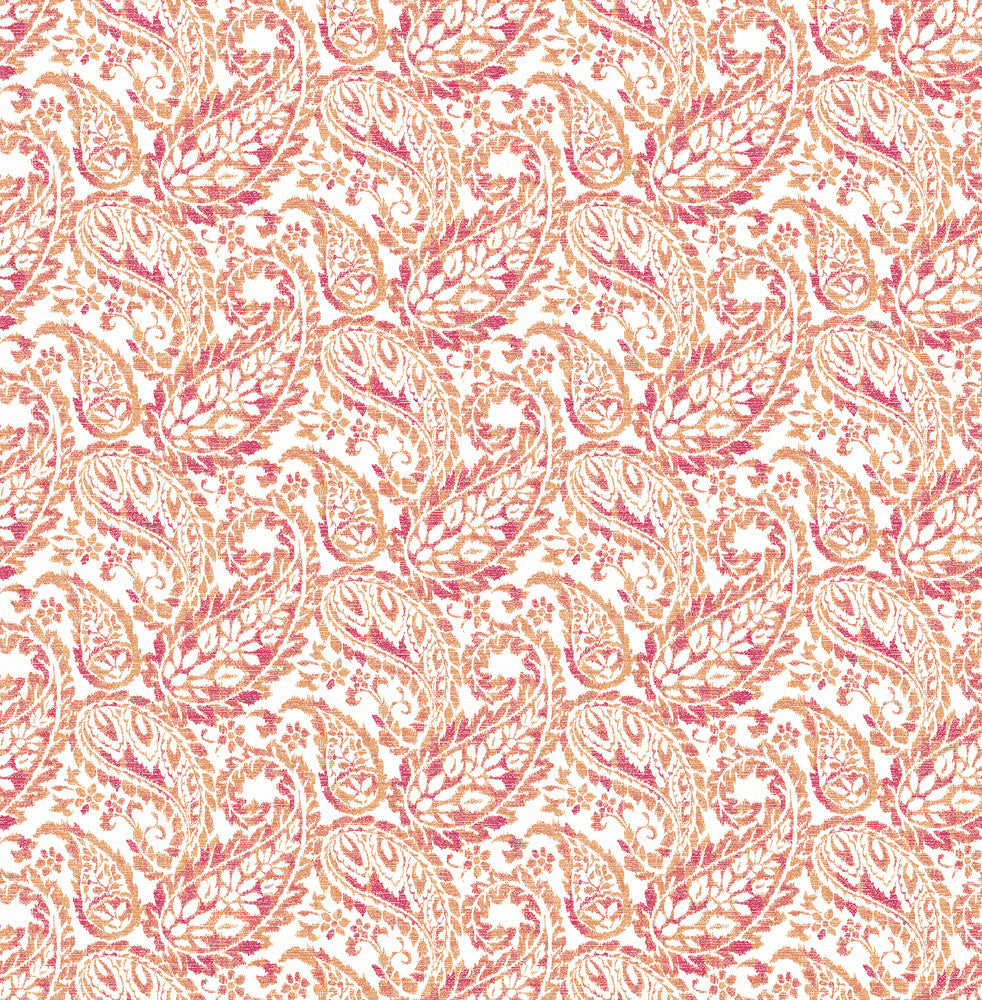 Adrian Pink Paisley Wallpaper by A-Street Prints Ami Covers about 56.4 square feet 20.5-in by 33-ft long roll Unpasted 5.2 - Fabric Carolina -