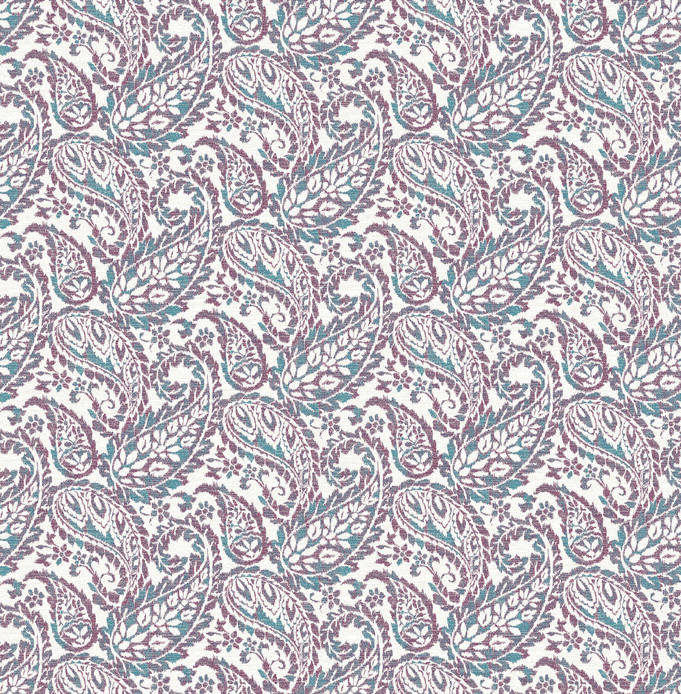 Adrian Plum Paisley Wallpaper by A-Street Prints Ami Covers about 56.4 square feet 20.5-in by 33-ft long roll Unpasted 5.2 - Fabric Carolina -