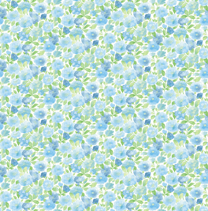 Elsie Sky Blue Floral Wallpaper by A-Street Prints Ami Covers about 56.4 square feet 20.5-in by 33-ft long roll Unpasted 10.4 - Fabric Carolina -