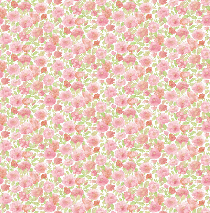 Elsie Pink Floral Wallpaper by A-Street Prints Ami Covers about 56.4 square feet 20.5-in by 33-ft long roll Unpasted 10.4 - Fabric Carolina -