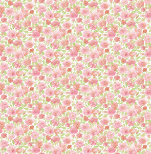 Elsie Pink Floral Wallpaper by A-Street Prints