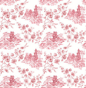 Laure Merlot Toile Wallpaper by A-Street Prints