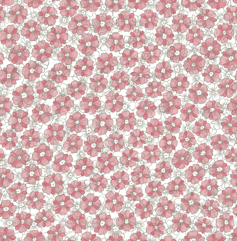 Allison Pink Floral Wallpaper by A-Street Prints Ami Covers about 56.4 square feet 20.5-in by 33-ft long roll Unpasted 20.9 - Fabric Carolina -