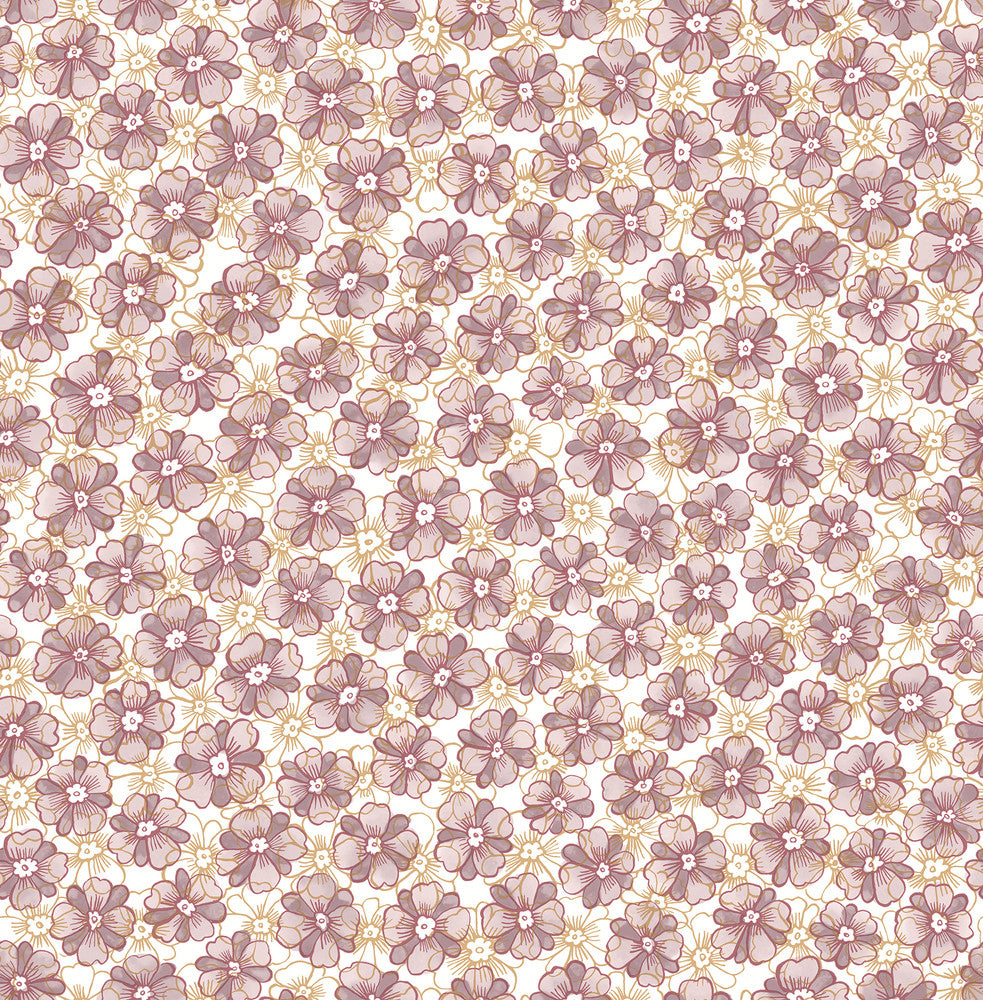 Allison Lavender Floral Wallpaper by A-Street Prints Ami Covers about 56.4 square feet 20.5-in by 33-ft long roll Unpasted 20.9 - Fabric Carolina -