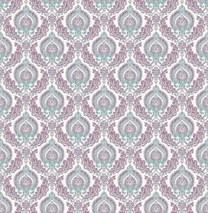 Lulu Plum Damask Wallpaper by A-Street Prints
