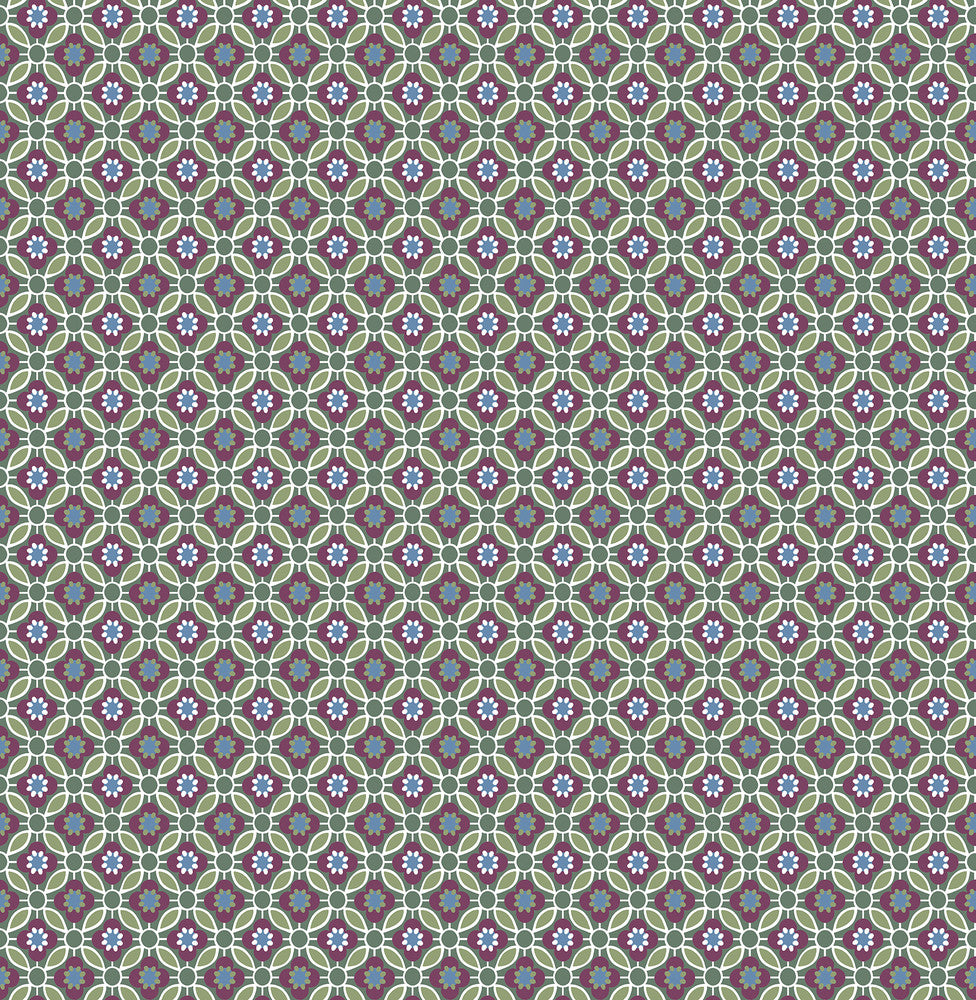 Audra Purple Floral Wallpaper by A-Street Prints Ami Covers about 56.4 square feet 20.5-in by 33-ft long roll Unpasted 1.6 - Fabric Carolina -