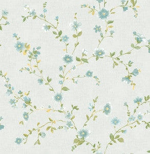 Delphine Light Blue Floral Wallpaper by A-Street Prints