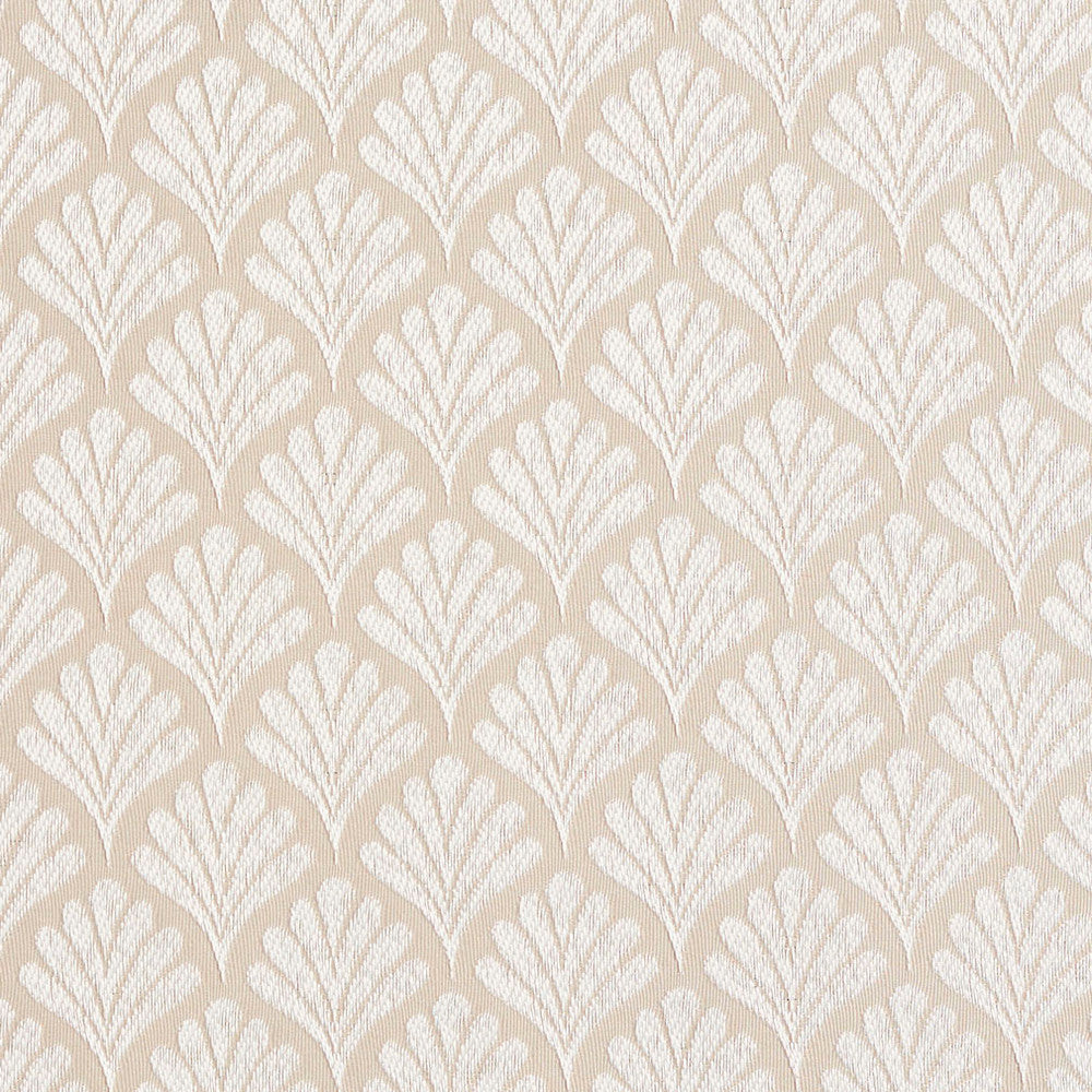 2659 Linen/Fan by Charlotte Designer Fabric Uptown Jacquards VI 100% Woven Polyester Asia Exceeds 70,000 Wyzenbeek Rubs (Heavy Duty) Horizontal: 1.75" x Vertical: 1.5" 54 Inches - Swanky Fabrics -