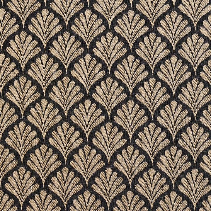 2660 Onyx/Fan by Charlotte Fabric Uptown Jacquards VI 100% Woven Polyester Asia Exceeds 70,000 Wyzenbeek Rubs (Heavy Duty) Horizontal: 1.75" x Vertical: 1.5" 54 Inches - Fabric Carolina -