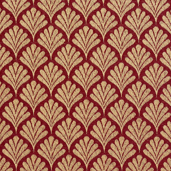 2661 Crimson/Fan by Charlotte Fabric Uptown Jacquards VI 100% Woven Polyester Asia Exceeds 70,000 Wyzenbeek Rubs (Heavy Duty) Horizontal: 1.75" x Vertical: 1.5" 54 Inches - Fabric Carolina -