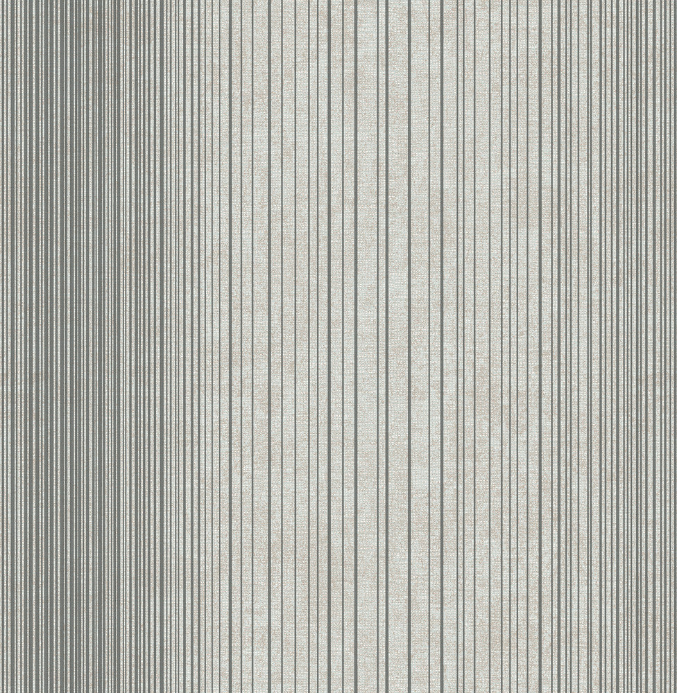 Insight Charcoal Stripe Wallpaper by Brewster Precision Covers about 56.4 square feet 20.5-in by 33-ft long roll Unpasted 0 - Fabric Carolina -