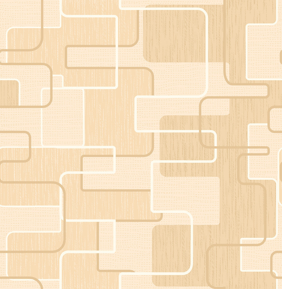 Integrate Sand Geometric Wallpaper by Brewster Precision Covers about 56.4 square feet 20.5-in by 33-ft long roll Unpasted 21 - Fabric Carolina -