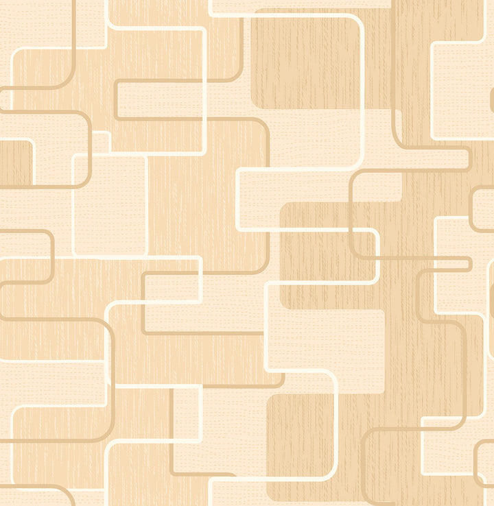 Integrate Sand Geometric Wallpaper by Brewster Precision Covers about 56.4 square feet 20.5-in by 33-ft long roll Unpasted 21 - Fabric Carolina -