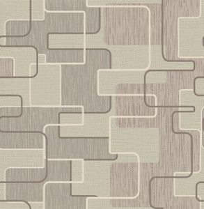 Integrate Taupe Geometric Wallpaper by Brewster