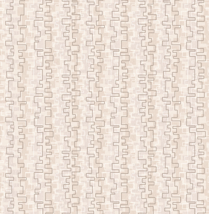 Harmonize Beige Geometric Wallpaper by Brewster Precision Covers about 56.4 square feet 20.5-in by 33-ft long roll Unpasted 21 - Fabric Carolina -