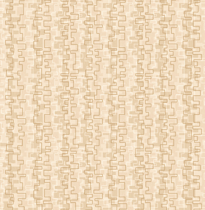 Harmonize Sand Small Geometric Wallpaper by Brewster Precision Covers about 56.4 square feet 20.5-in by 33-ft long roll Unpasted 21 - Fabric Carolina -