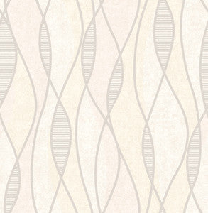 Gyro Cream Swirl Geometric Wallpaper by Brewster