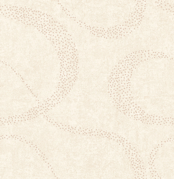 Swirl Cream Scroll Geometric Wallpaper by Brewster Precision Covers about 56.4 square feet 20.5-in by 33-ft long roll Unpasted 21 - Fabric Carolina -