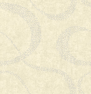 Swirl Beige Scroll Geometric Wallpaper by Brewster