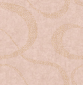 Swirl Pink Scroll Geometric Wallpaper by Brewster