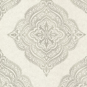 Capella Fog Medallion Wallpaper by Decorline