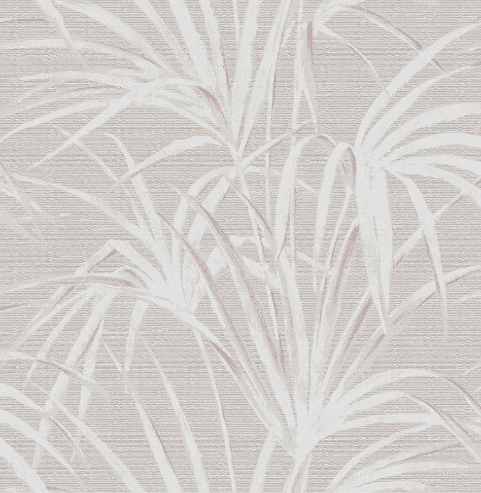 Song Grey Fountain Palm Wallpaper by Beacon House Empress Covers about 56.4 square feet 20.5-in by 33-ft long roll Unpasted 20.8 - Fabric Carolina -