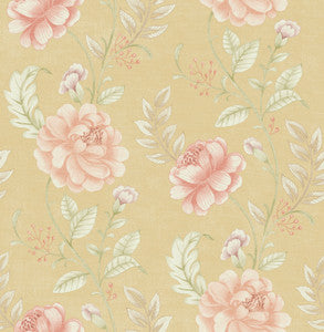Summer Palace Butter Floral Trail Wallpaper by Beacon House